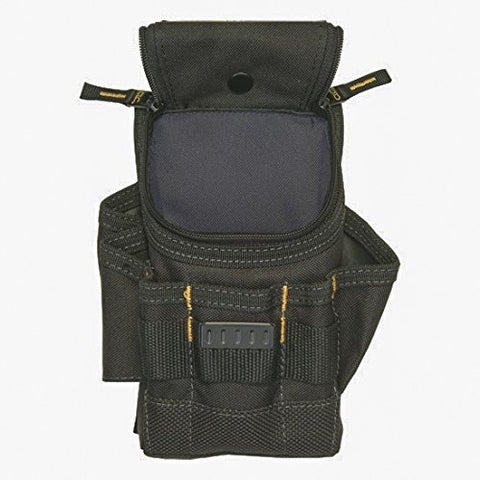 Custom Leathercraft CLC 1523 pouch snap-back keeps the cover out of the way during work
