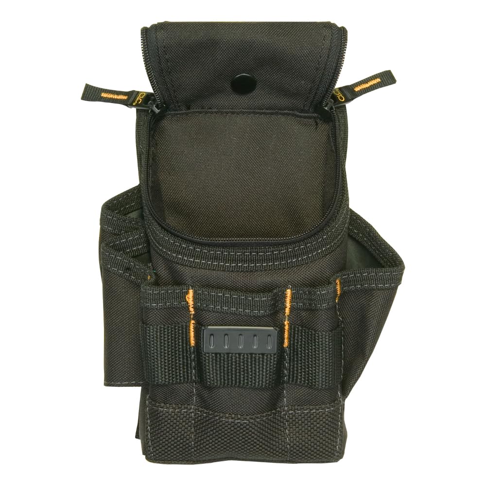 Custom Leathercraft CLC 1523 ziptop pouch belt clip fits belts up to 2-3/4 inches