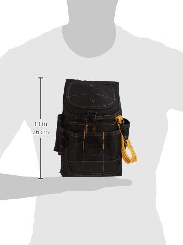 Custom Leathercraft 1524 Ziptop Pouch belt clip fits belts up to 2 3/4 inches.