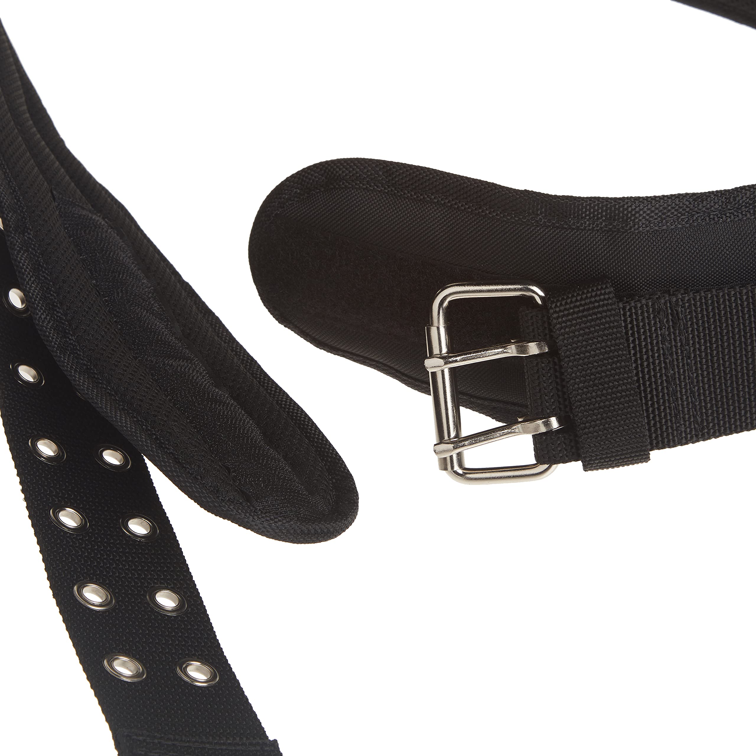 Custom Leathercraft 5623 padded belt worn on workpants demonstrates secure fit.