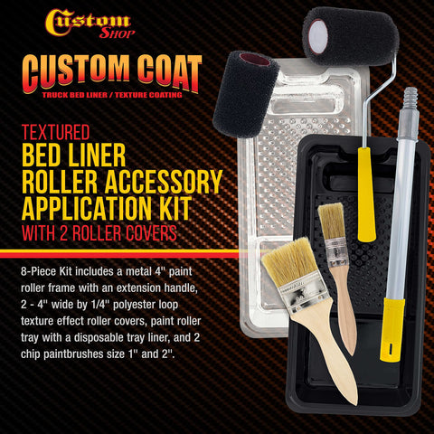 Custom Shop extension pole attaches to the roller frame for deeper reach during coating.