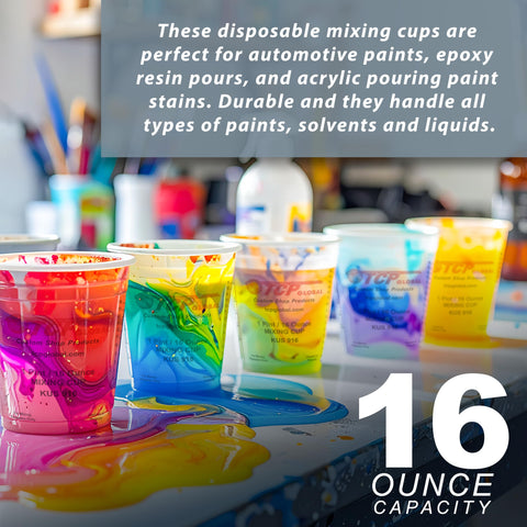 Custom Shop mixing cup lids included for organized storage.