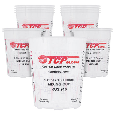 Custom Shop 16oz mixing cup with clear markings for precise resin measurements