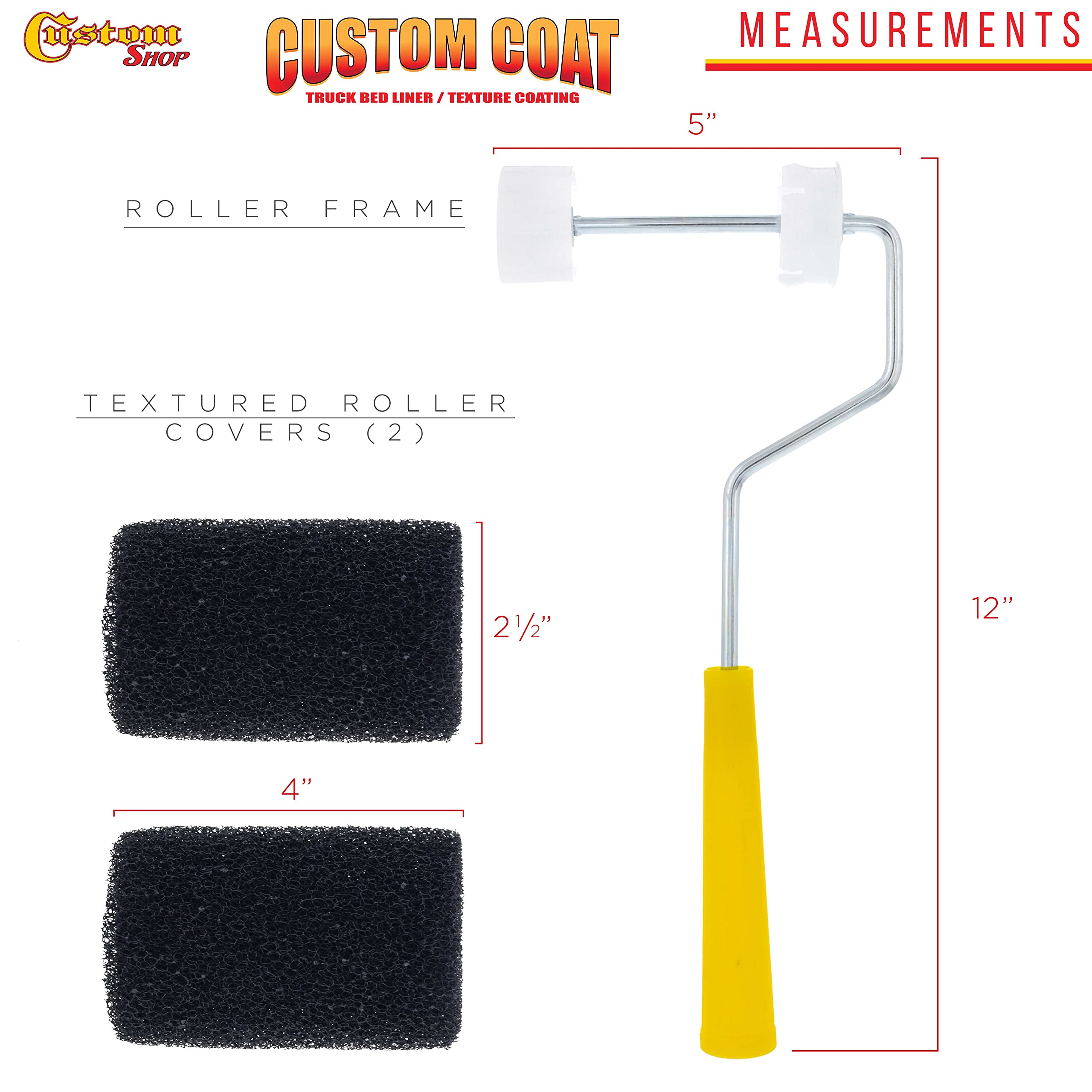 Custom Shop roller frame reaches corners for thorough coating in hard-to-reach spots