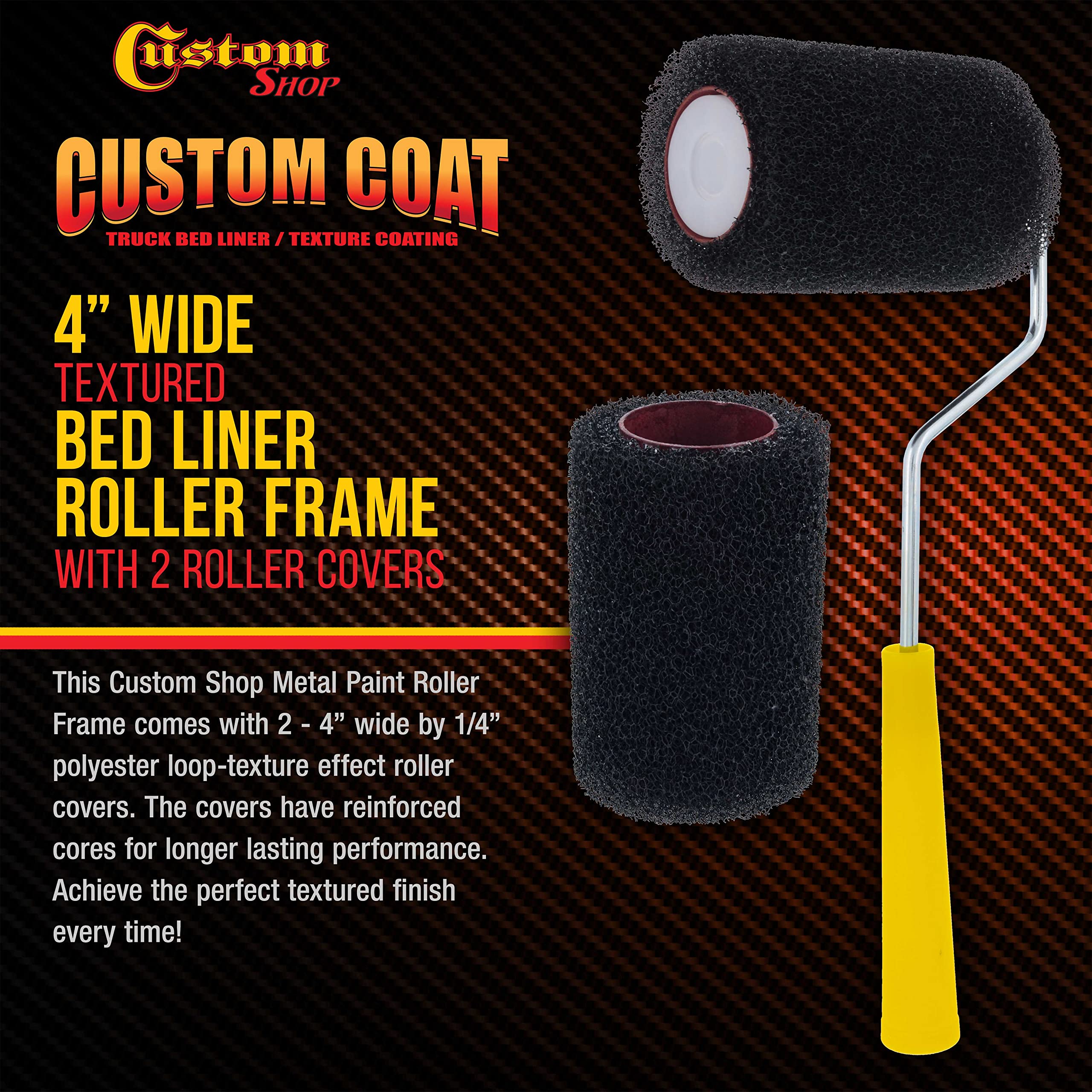 Custom Shop textured bed-liner roller covers deliver consistent texture in small areas