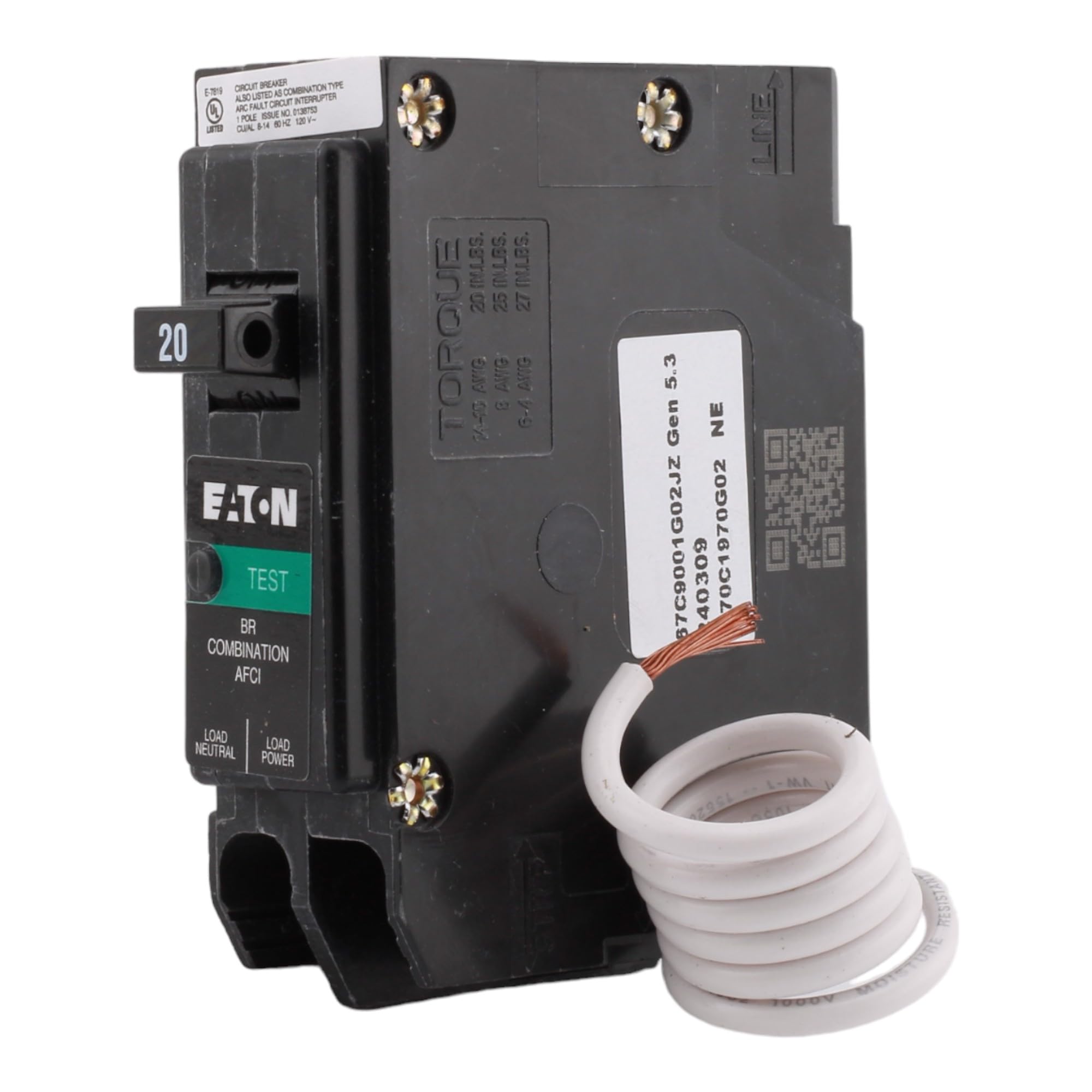 CUTLER HAMMER BRN120AF arc-fault detection highlights early arcing risk mitigation for outlets