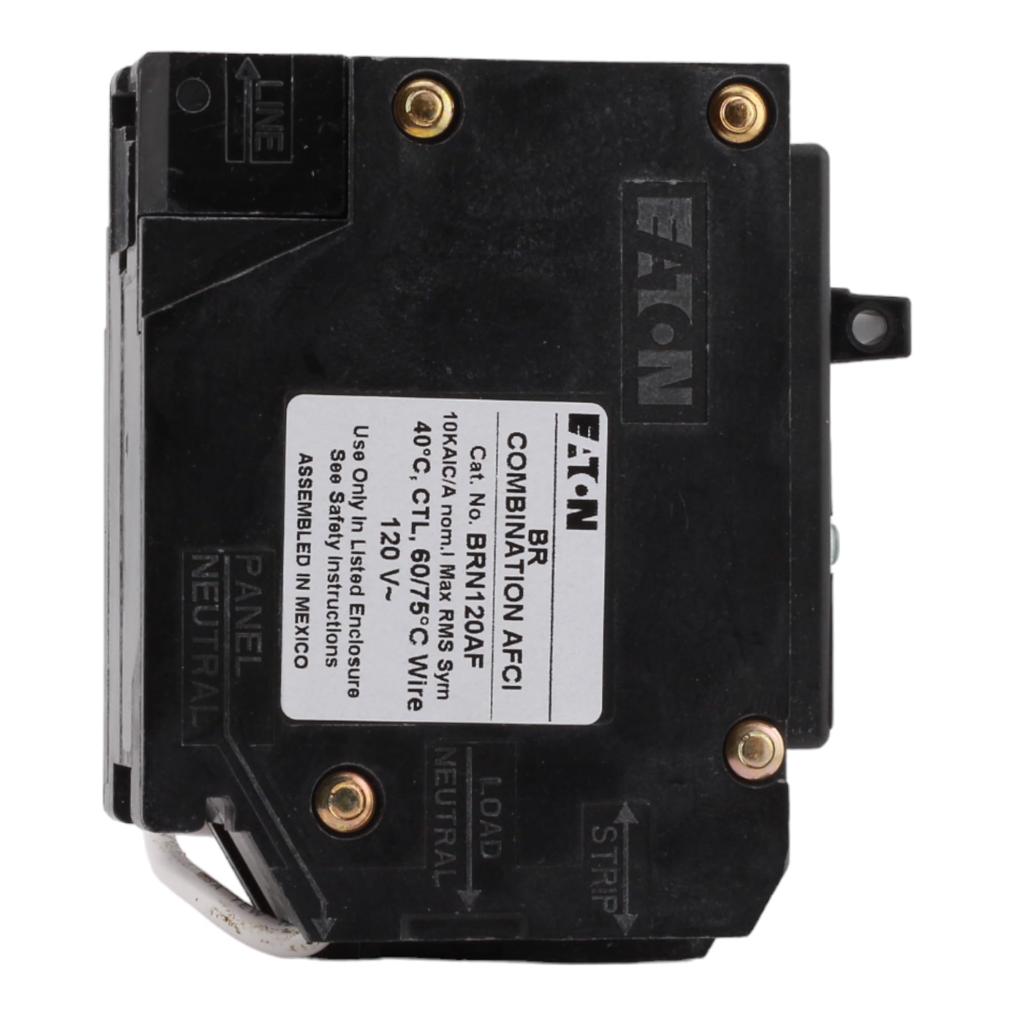 CUTLER HAMMER BRN120AF branch-feeder protection helps prevent fire hazards from faulty wiring