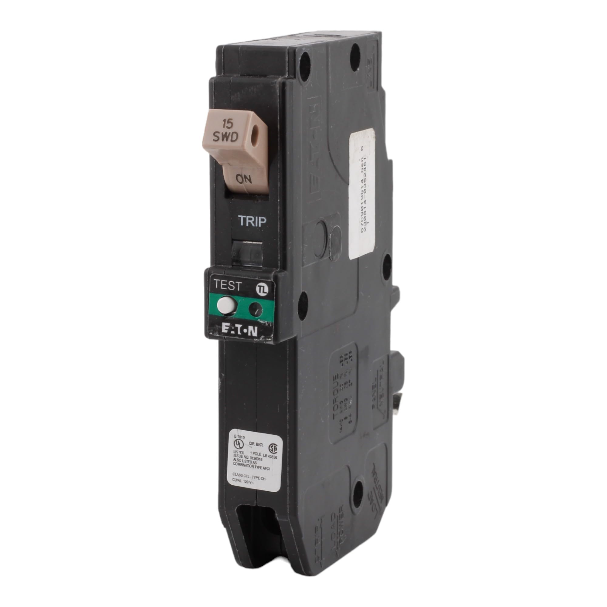 Cutler Hammer CHFP115AF plug-on neutral close-up for straightforward wiring