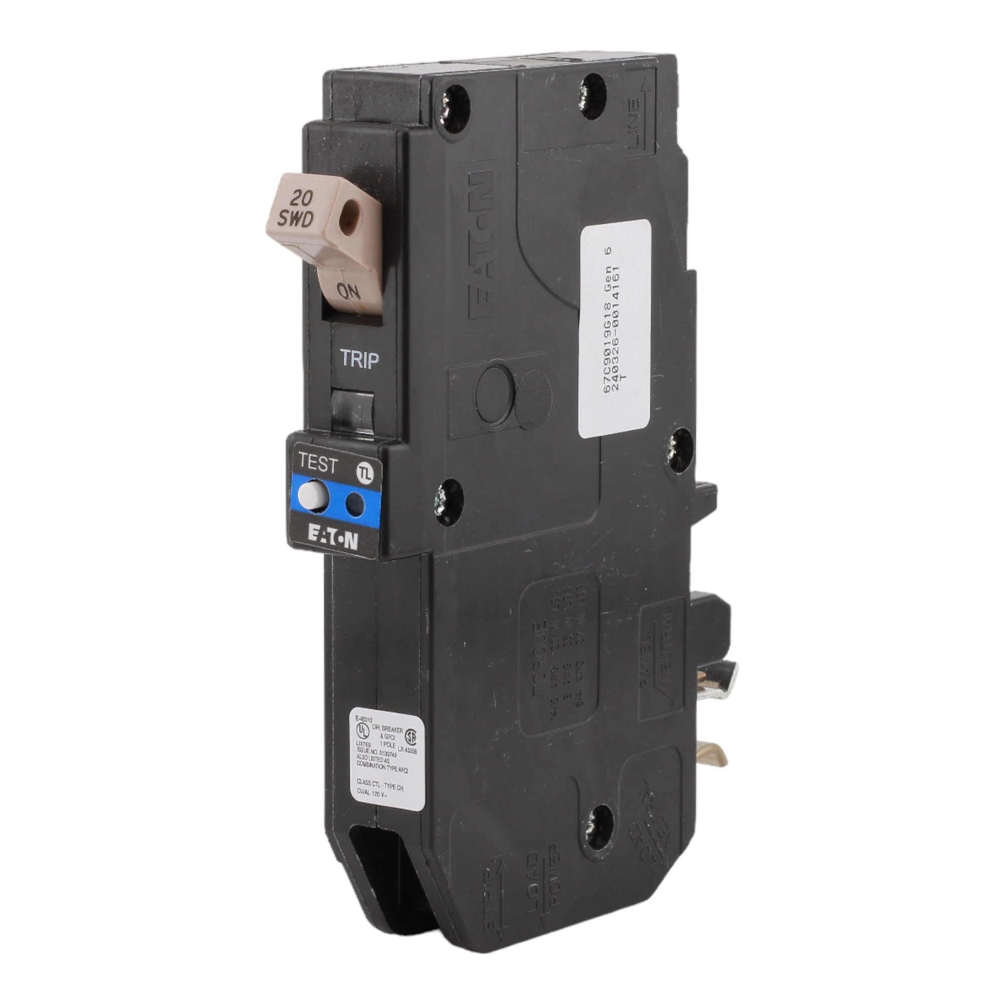 Cutler-Hammer CHFP120DF din-rail-mount demonstrates easy installation on standard panels