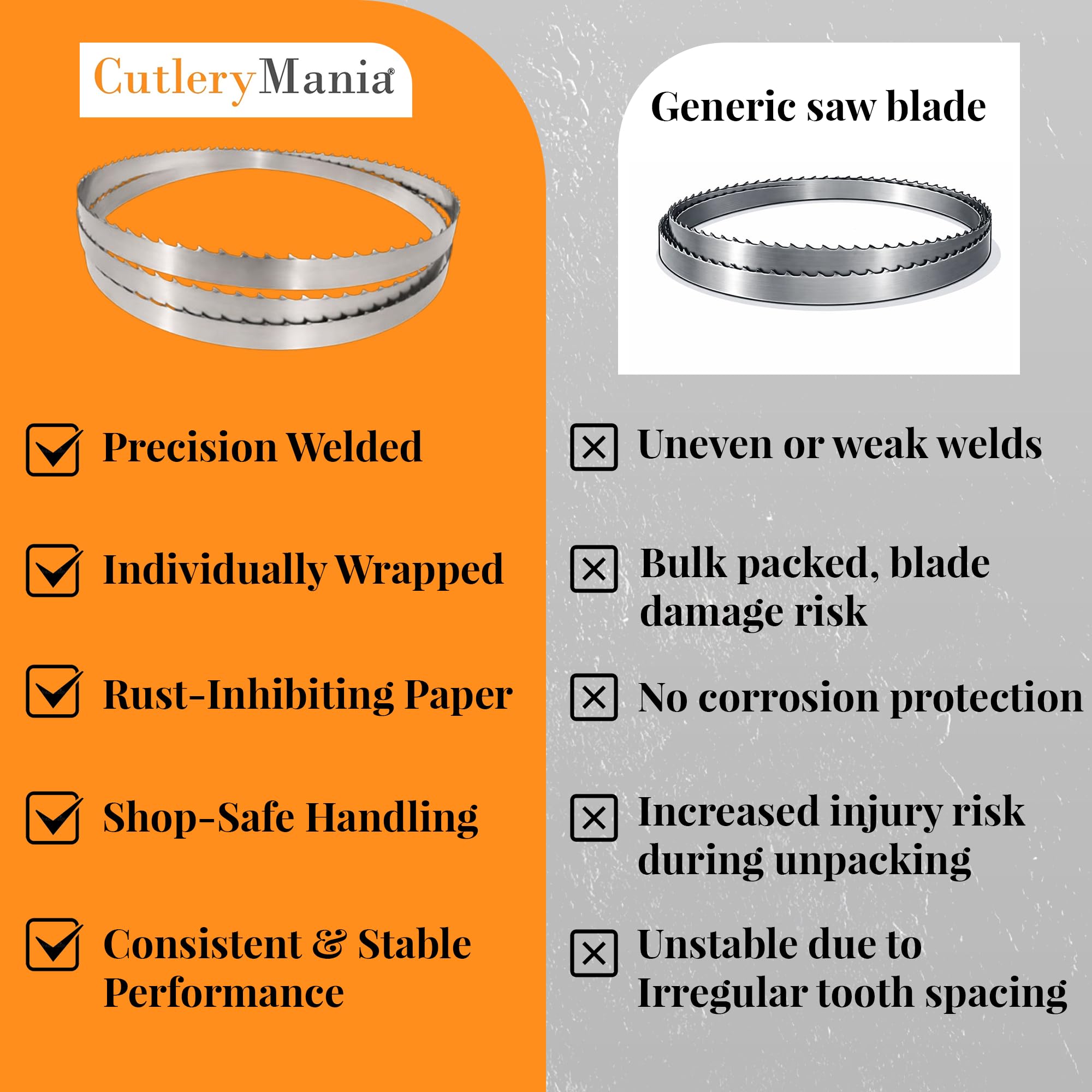 Cutlery Mania rust-inhibiting packaging protects blade during storage.