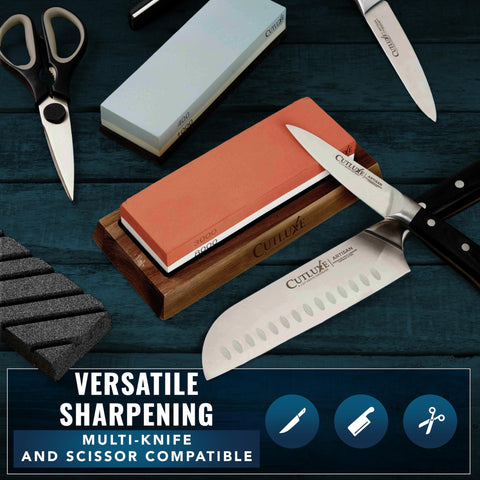 Cutluxe leather strop delivers a final polish for a ready edge.