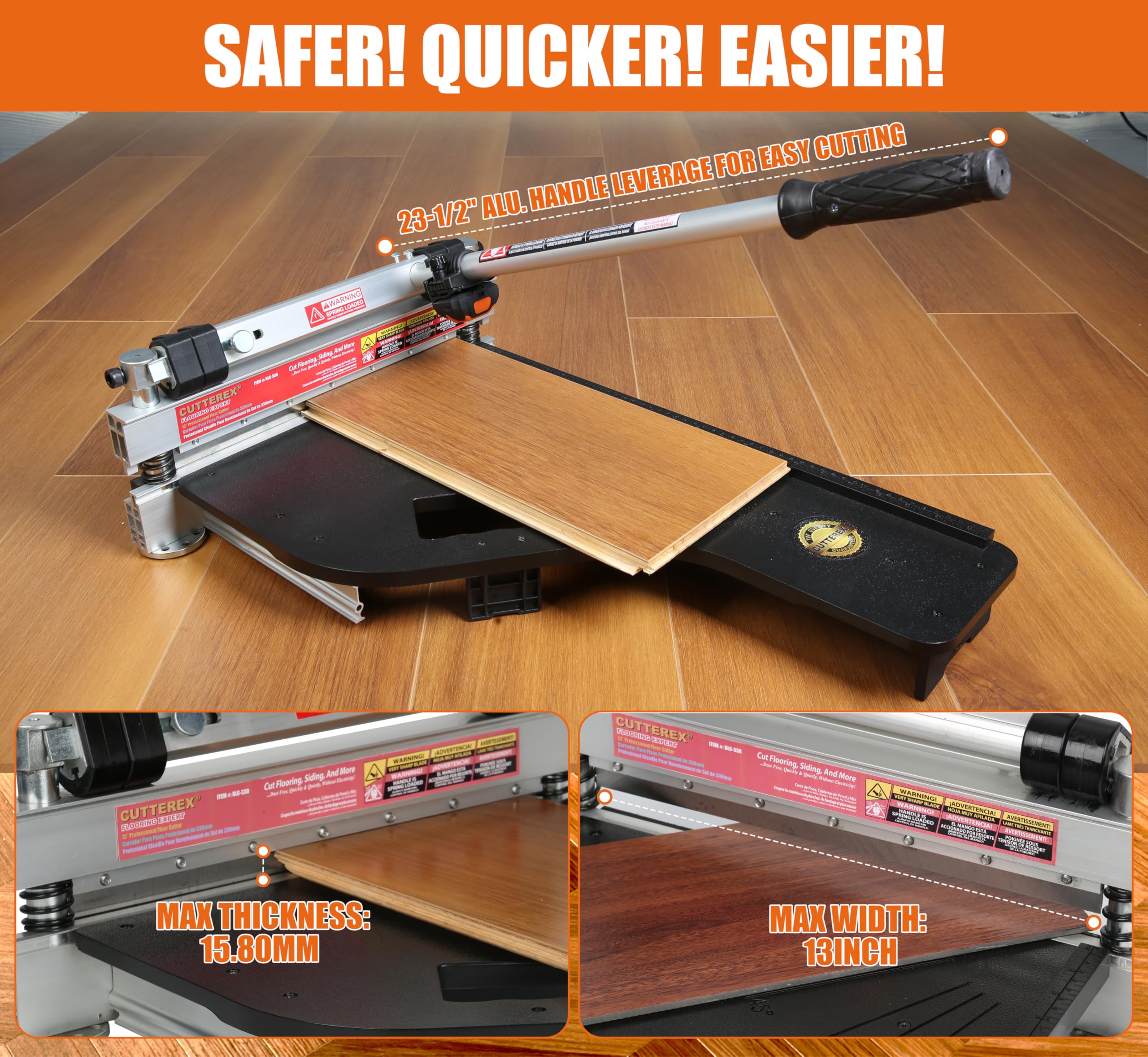 CUTTEREX high-speed steel blade delivers neat cuts on laminate and vinyl