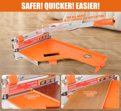 Cutterex no-dust operation with wheels enables easy indoor use.