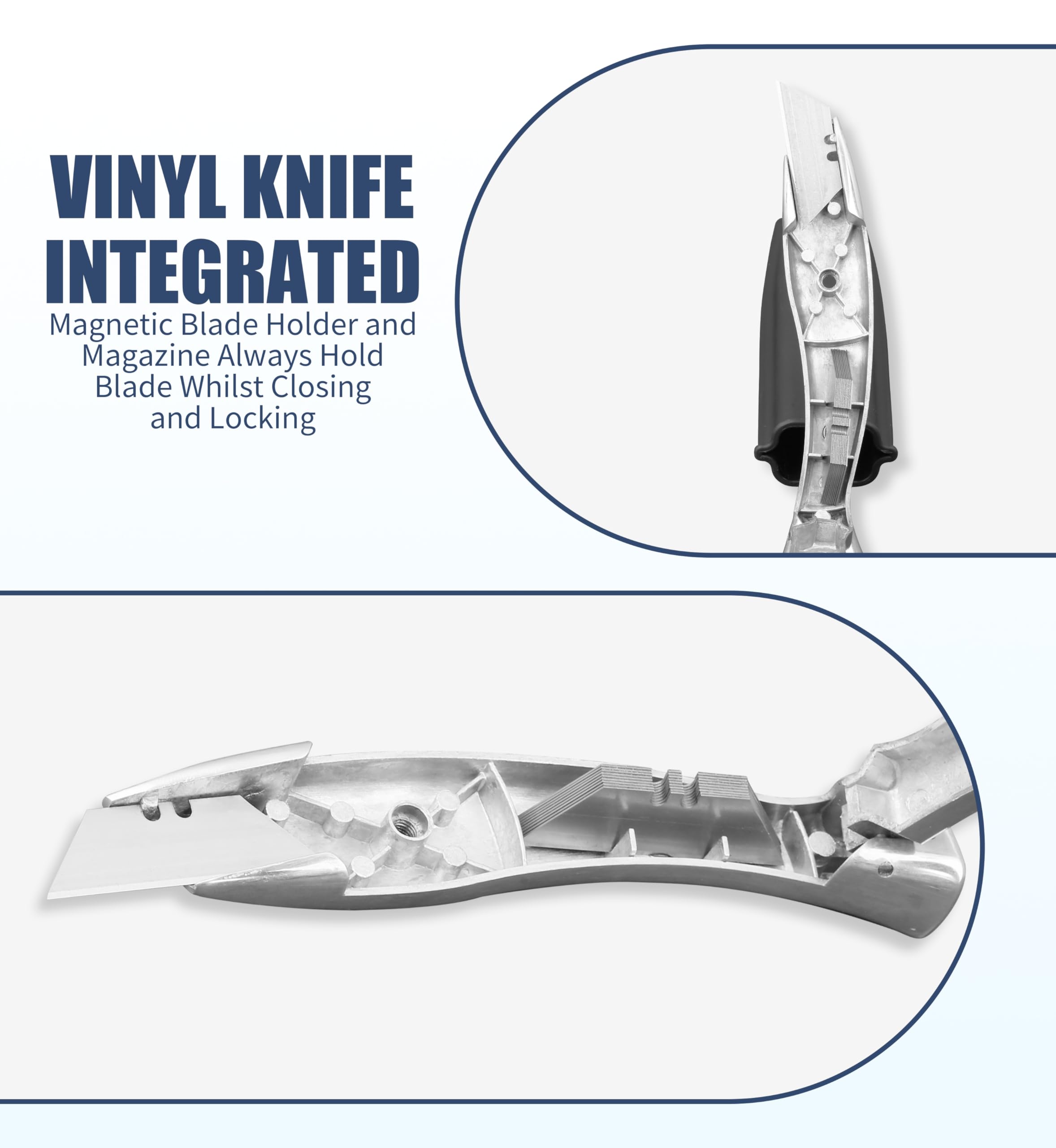 Cutterex VinylKnife magnetic blade holder, quick blade swaps with confidence during vinyl work.