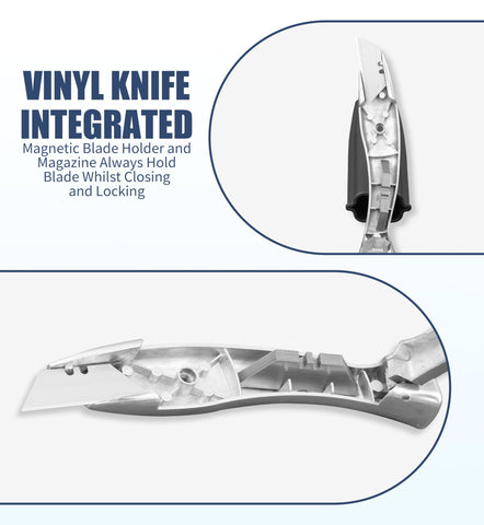 Cutterex VinylKnife magnetic blade holder, quick blade swaps with confidence during vinyl work.