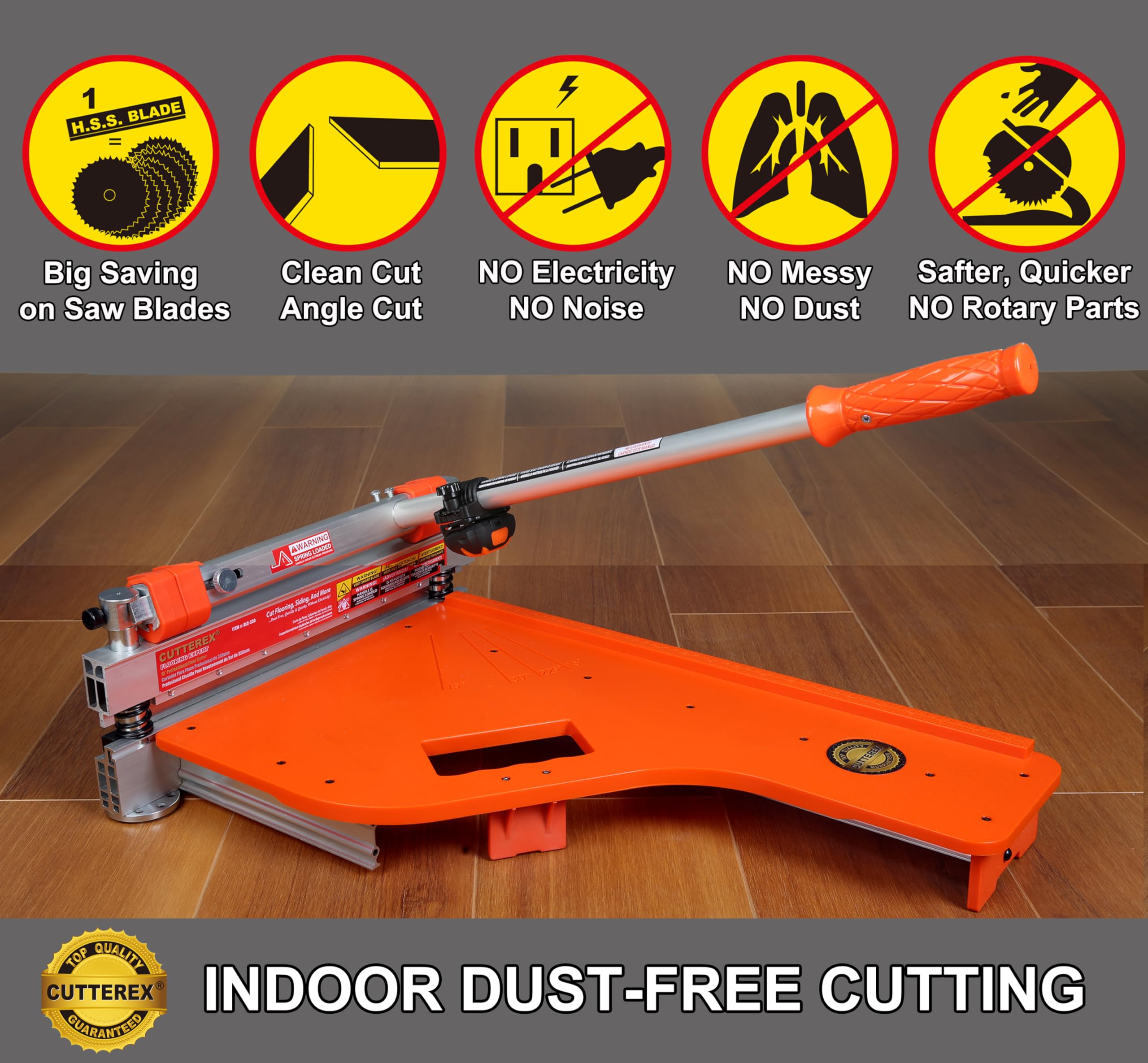 CUTTEREX cutter top view shows ruler and angle markings