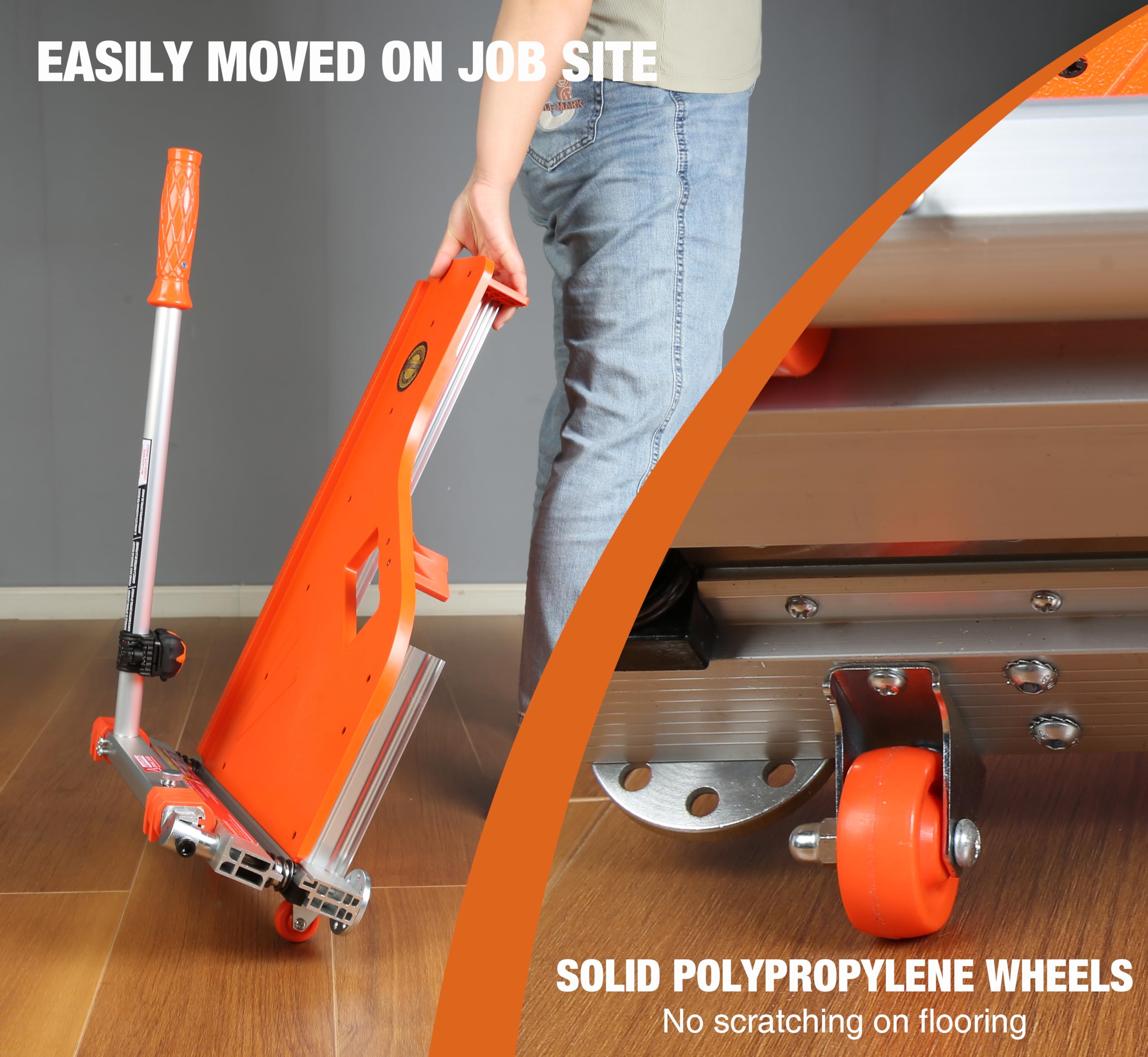 CUTTEREX wheel‑equipped cutter for easy indoor transport