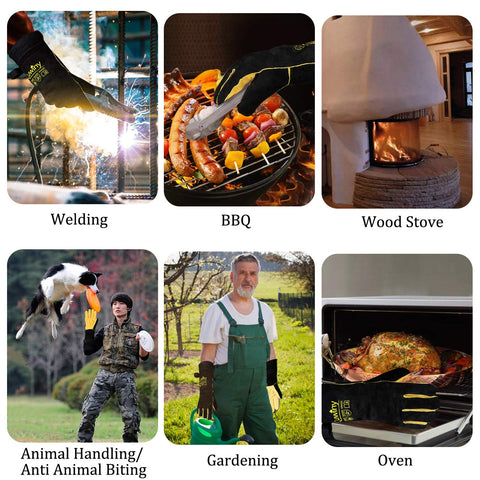 Cuwiny welding gloves multi-use for kitchen and forge tasks.