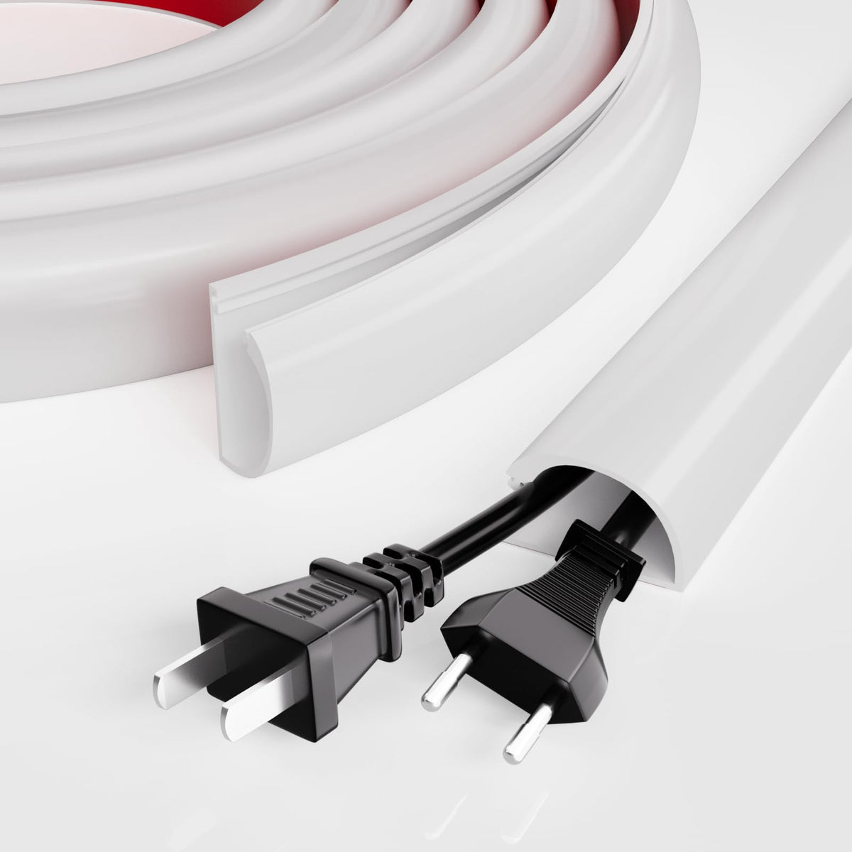 Cuysfead 78inch TV cord hider wall-mounted keeps cables tidy and safe from curious hands.