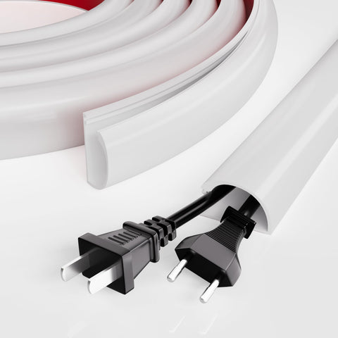 Cuysfead 78inch TV cord hider wall-mounted keeps cables tidy and safe from curious hands.