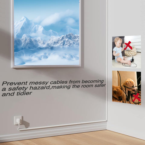 Cuysfead babyproof cable concealer reduces accessible wires for homes with kids and pets.