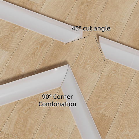 Cuysfead bathroom-seal molding helps keep edges neat around bathtubs and showers.