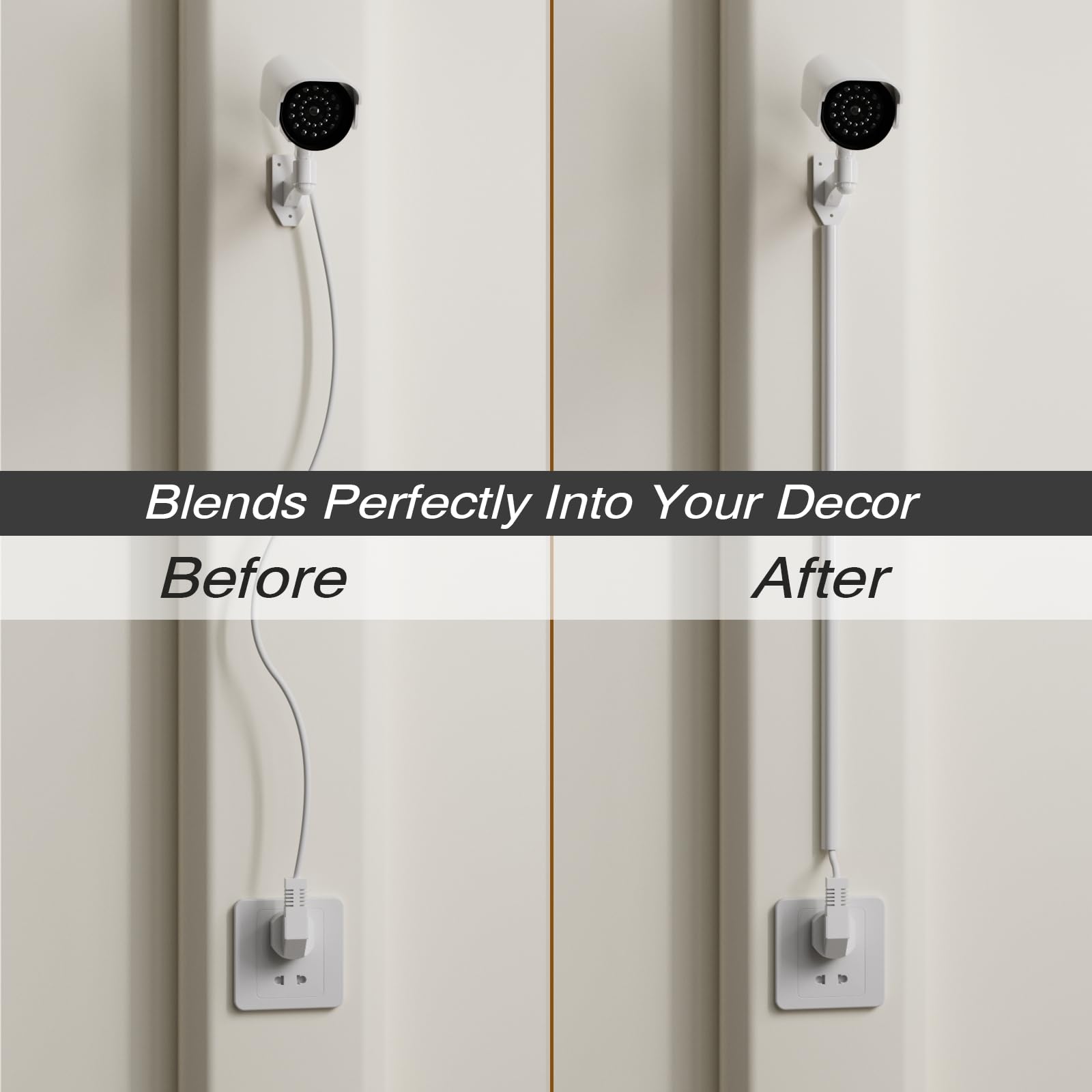 Cuysfead paintable and cuttable cable cover blends with any room color.