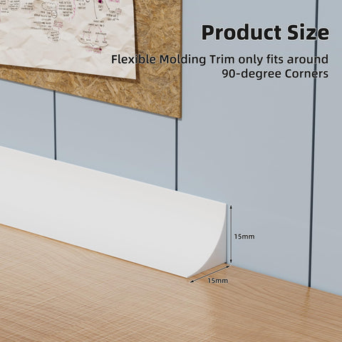 Cuysfead peel-and-stick molding demonstrates easy installation for fast, mess-free walls and floors.