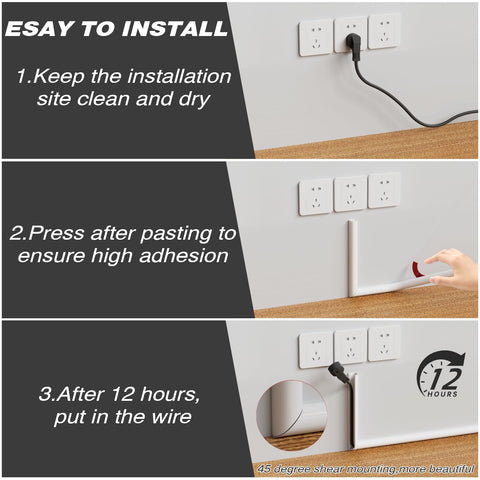 Cuysfead side buckle cable hider enables easy wire add or removal.