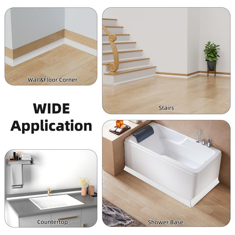 Cuysfead waterproof, heat-resistant trim protects edges in kitchens and baths