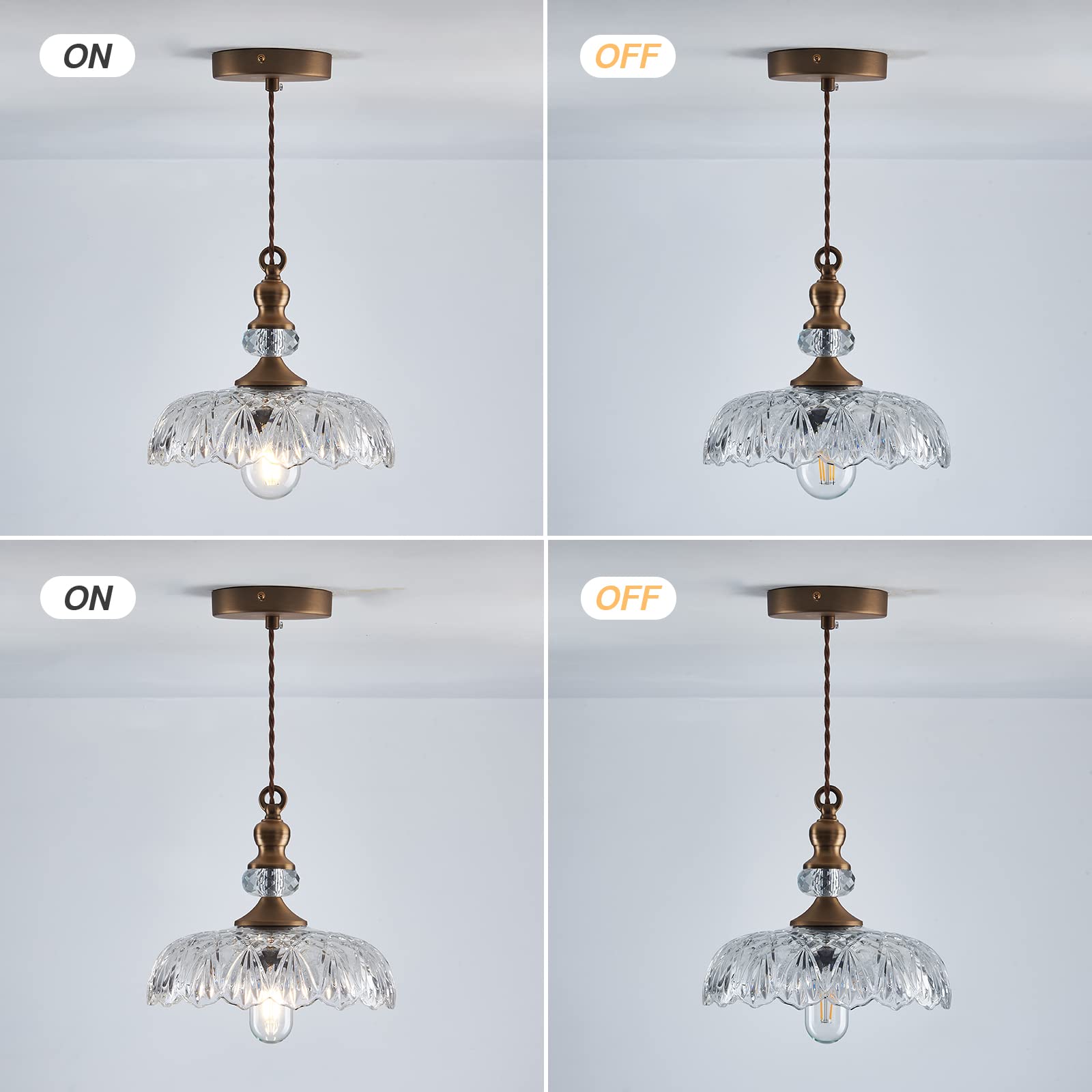 CVKASH country farmhouse glass shade creates inviting dining room glow