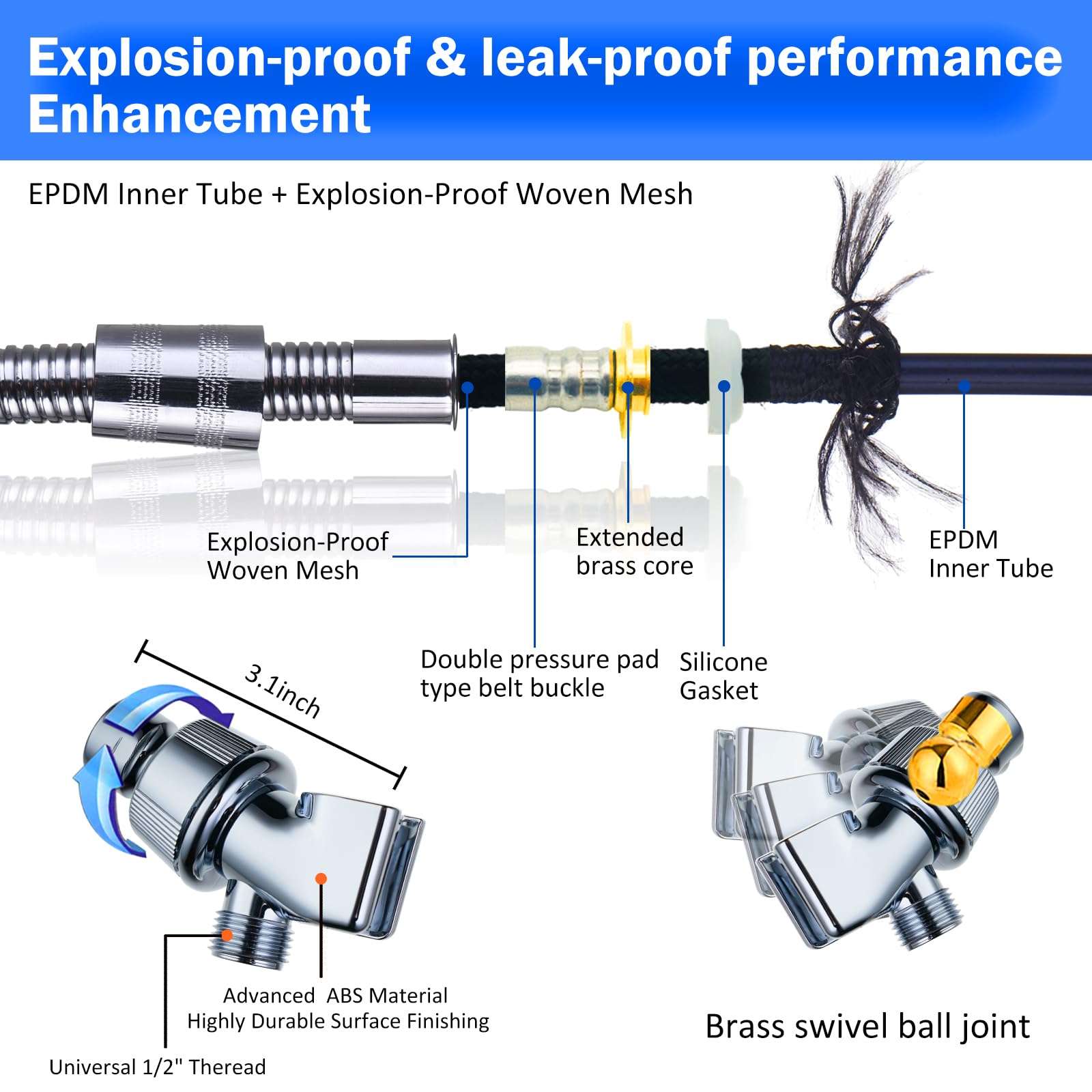 CWPW long hose connected to the unit supports flexible rinsing and cleaning