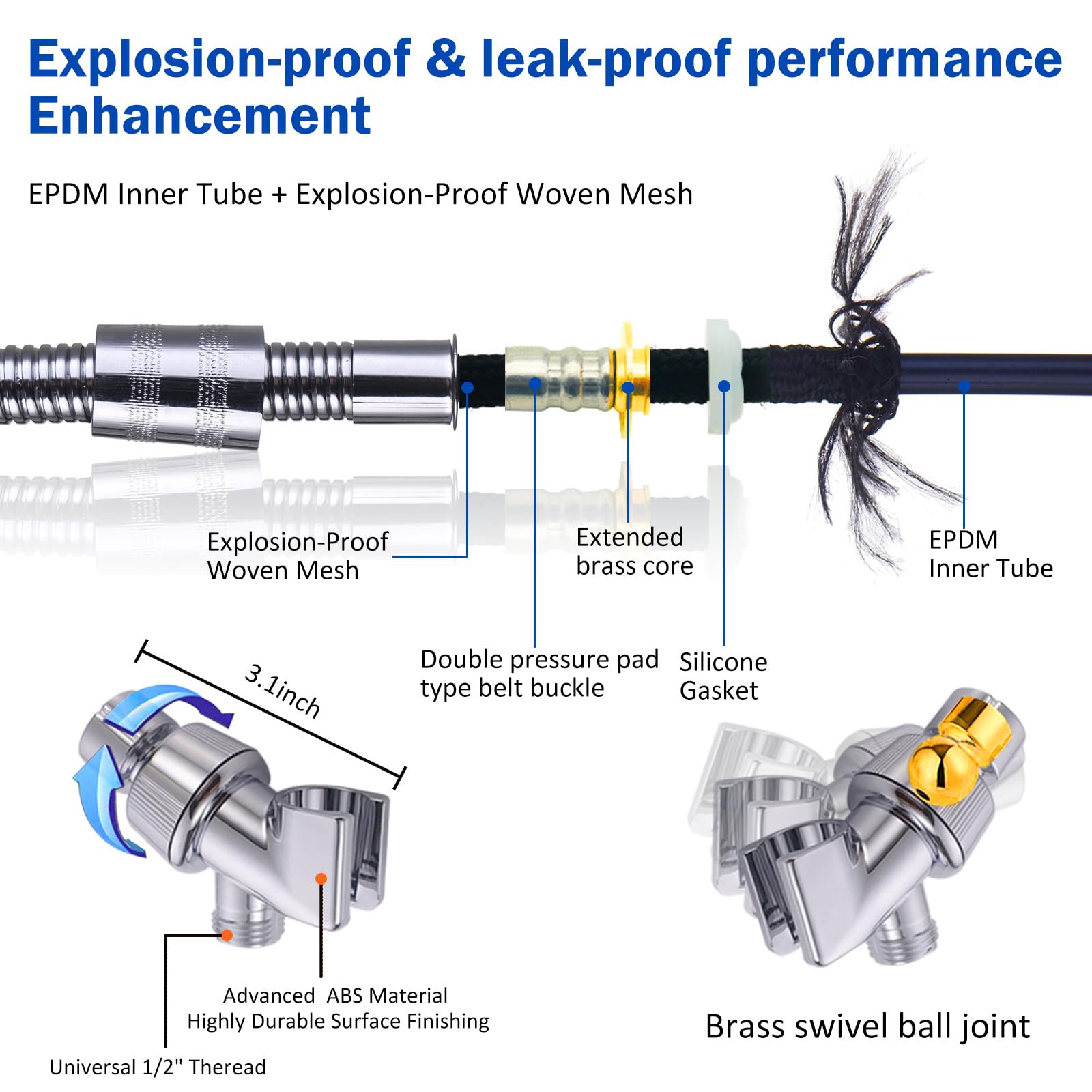 CWPW ANTOWER universal G1/2 connector supports easy DIY installation.