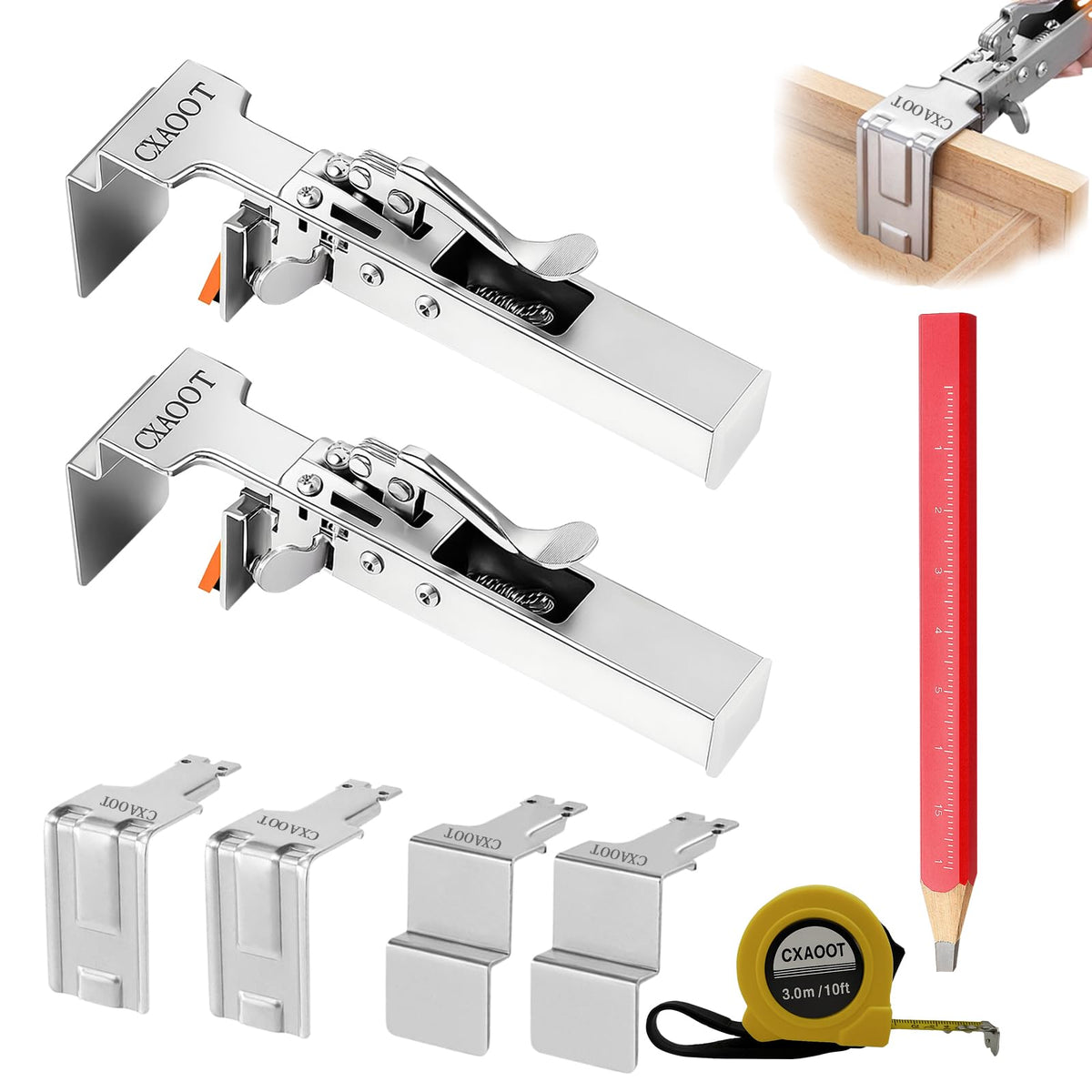 CXAOOT drawer front installation clamps set for precise cabinet alignment during installation