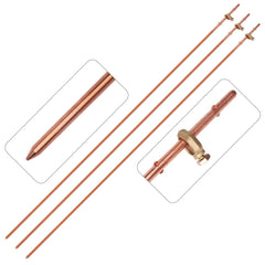 CYANTEKOMS grounding rod set of 3 with 4 feet for reliable outdoor grounding.