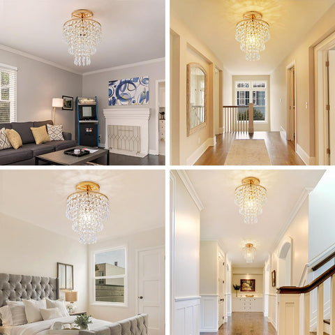 Cyaruy gold chandelier elevates ambience without overpowering room decor.