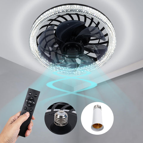 CybaaLuxzus socket ceiling fan light with remote for easy setup and adjustable airflow