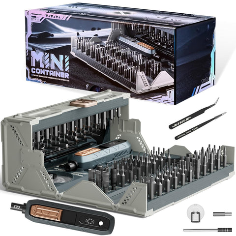 CybJoy Precision Screwdriver Set 180-in-1 case showcases organized bits for quick electronics repairs.
