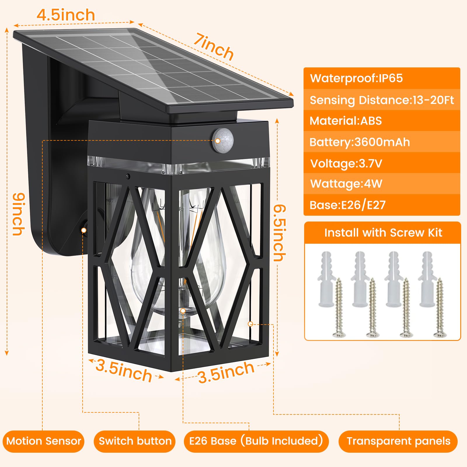 Cybrasc E26-bulb accessible design lets you swap bulbs for custom brightness.