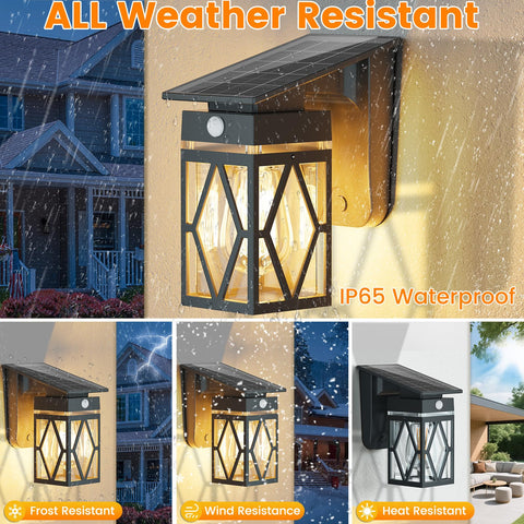 Cybrasc easy-install solar wall lights mount quickly on porch, fence, or garage.