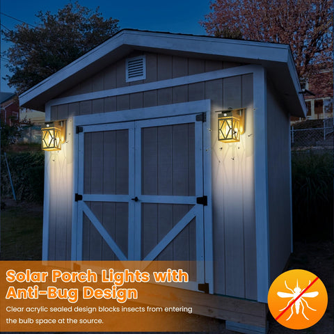 Cybrasc IP65 waterproof solar wall lights withstand rain and snow for year-round use.