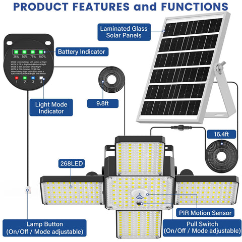 Cybrasc solar shed light showing motion sensor mode for nighttime activation
