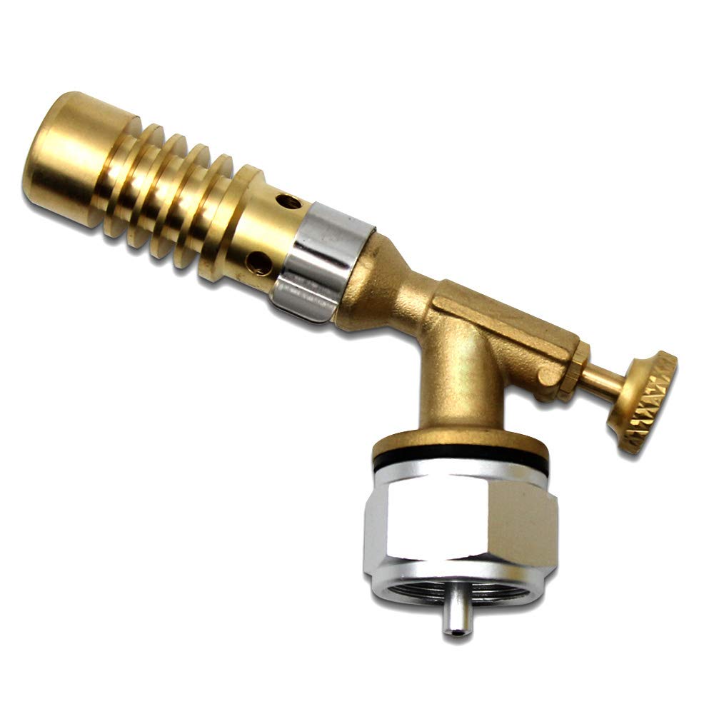 Cybring welding torch in use for precision soldering with MAPP/propane