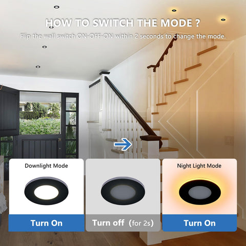 CycevSun recessed light showing sync/reset function for multi-light control