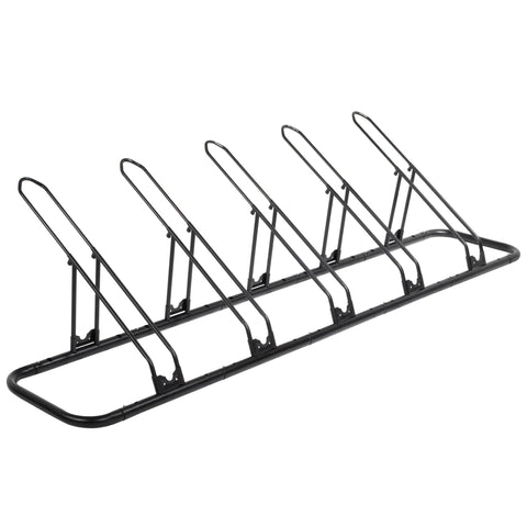 CyclingDeal front view; sturdy five-bike capacity for secure storage.