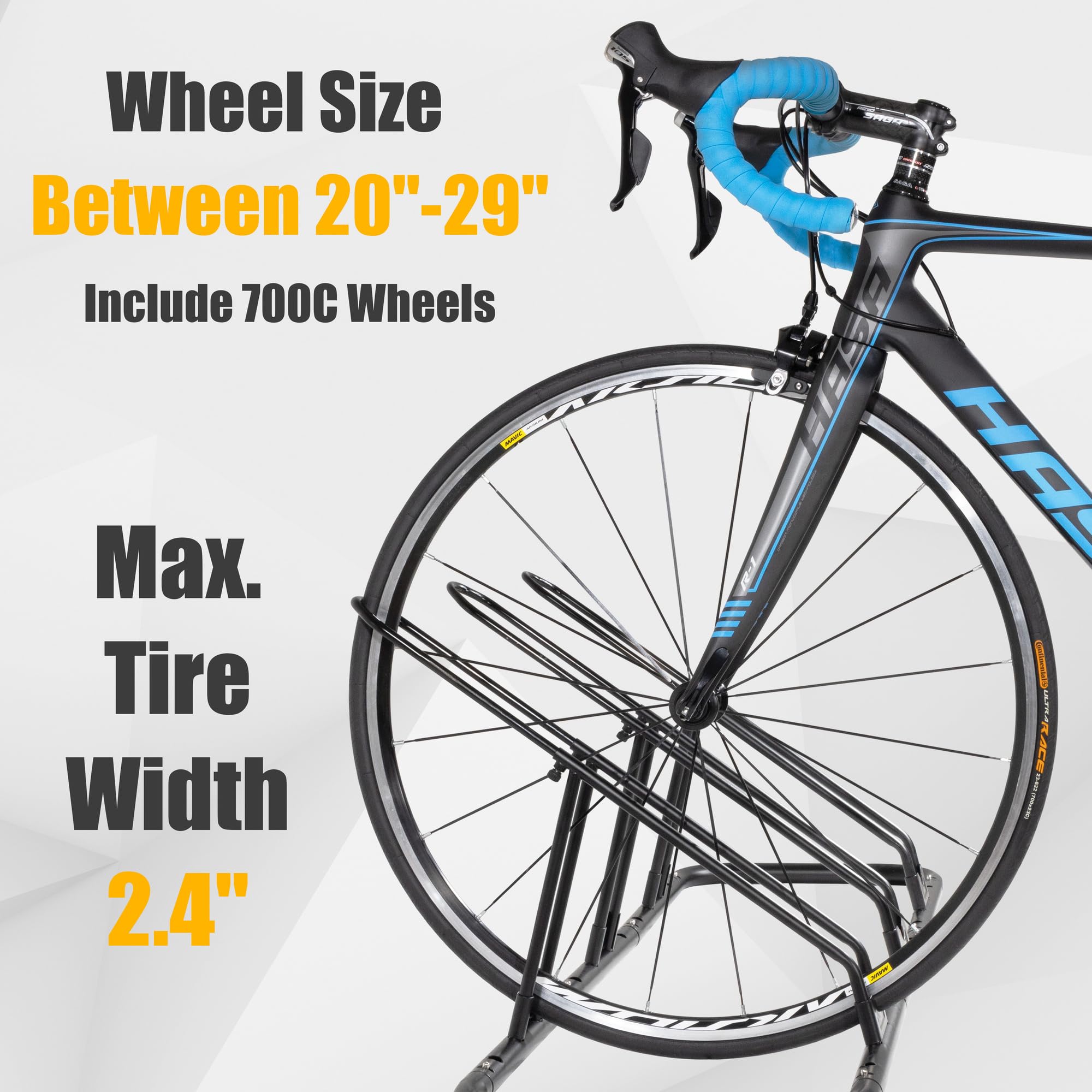 CyclingDeal adjustable wheel holders; easy spacing customization.