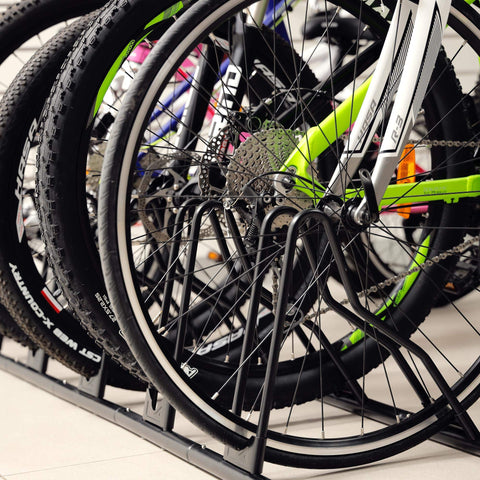 CyclingDeal adjustable insertion angles maximize bike parking in tight spaces.
