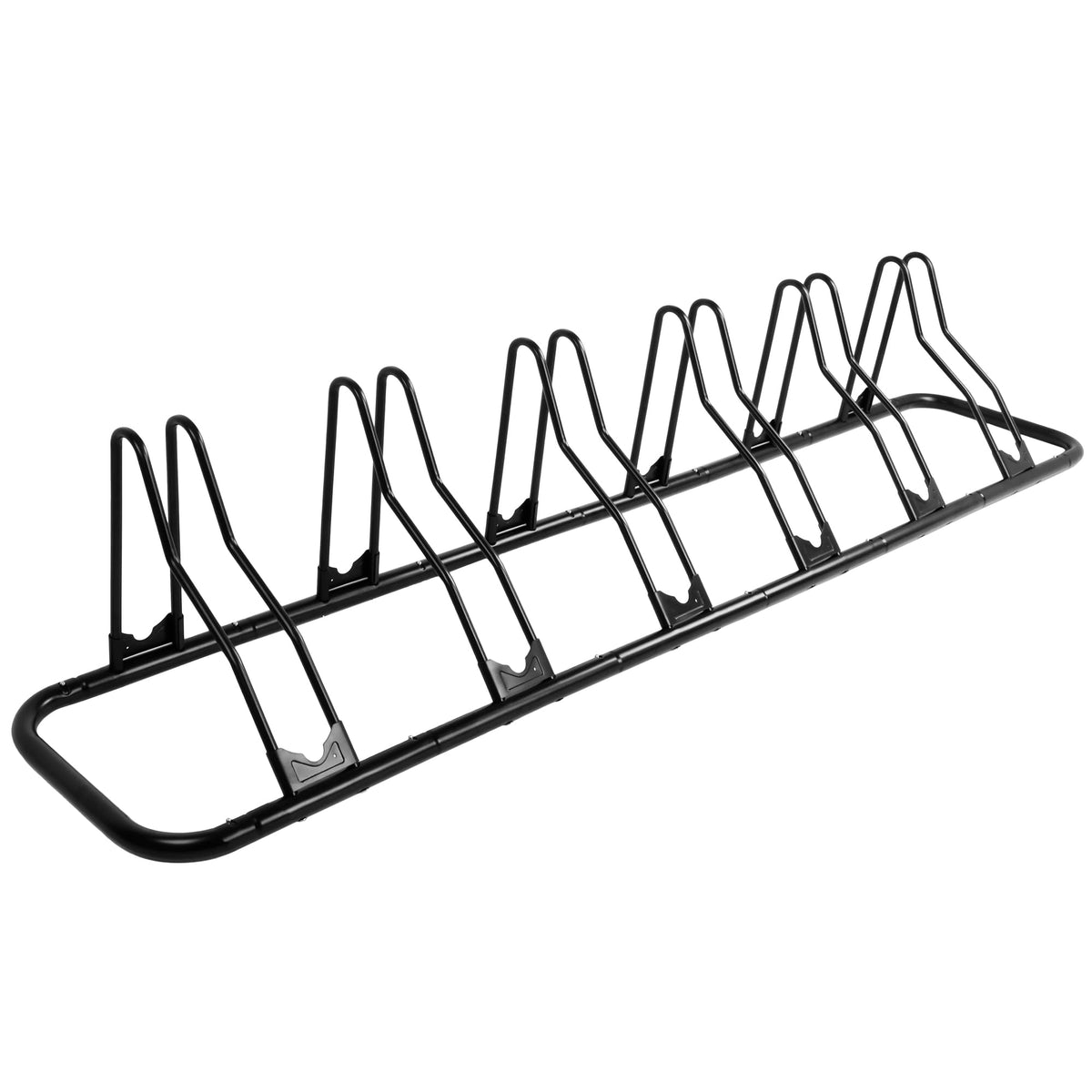 CyclingDeal six-bike rack front view shows stable indoor storage option.