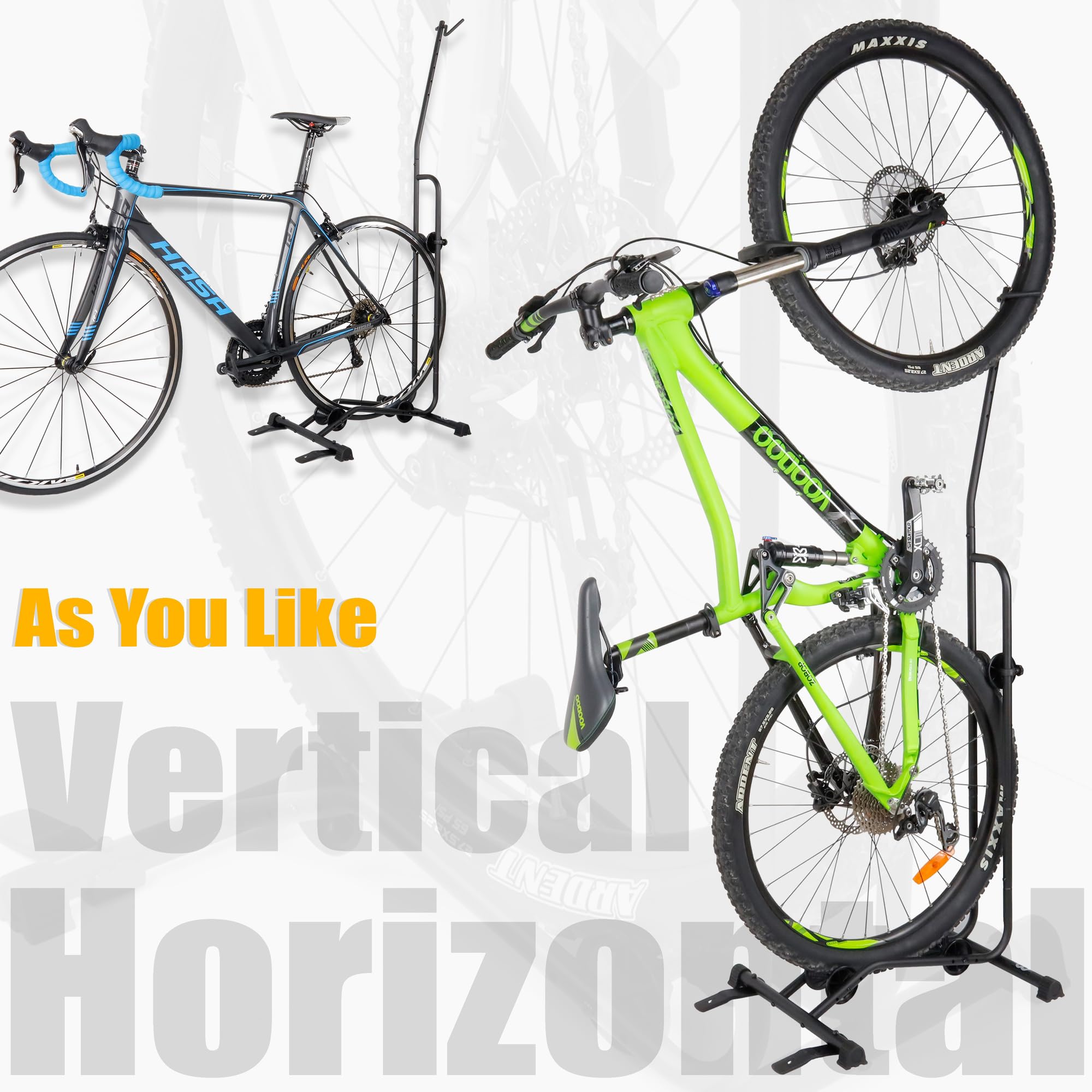 CyclingDeal Upright Stand rubber-protected base prevents floor scratches during parking