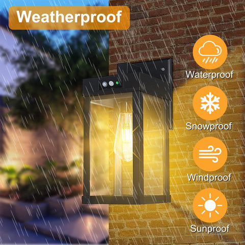 CYHKEE quick-install solar wall light with included screws